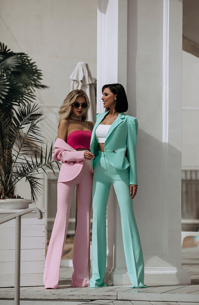 Tiffany-Blue Double Breasted Suit 2-Piece (article C333)