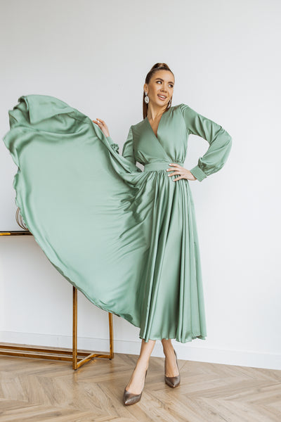 Olive MIDI LONG SLEEVE DRESS (ARTICLE C393)