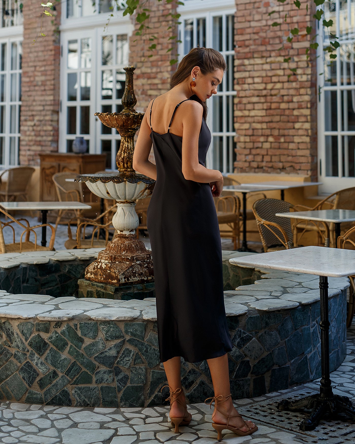 Black Silk Slip Dress (article 021)