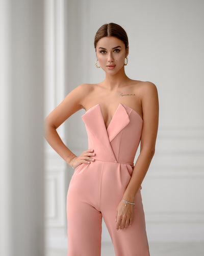 Dusty Pink Corset Jumpsuit (article 066)