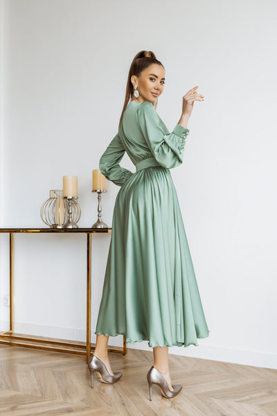 Olive MIDI LONG SLEEVE DRESS (ARTICLE C393)