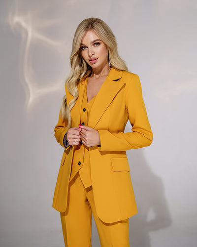 Mustard Office Slim-Fit 3-Piece Suit (article 033)