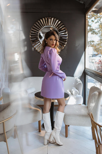 Lavender LONG SLEEVE MINI DRESS (ARTICLE 280)