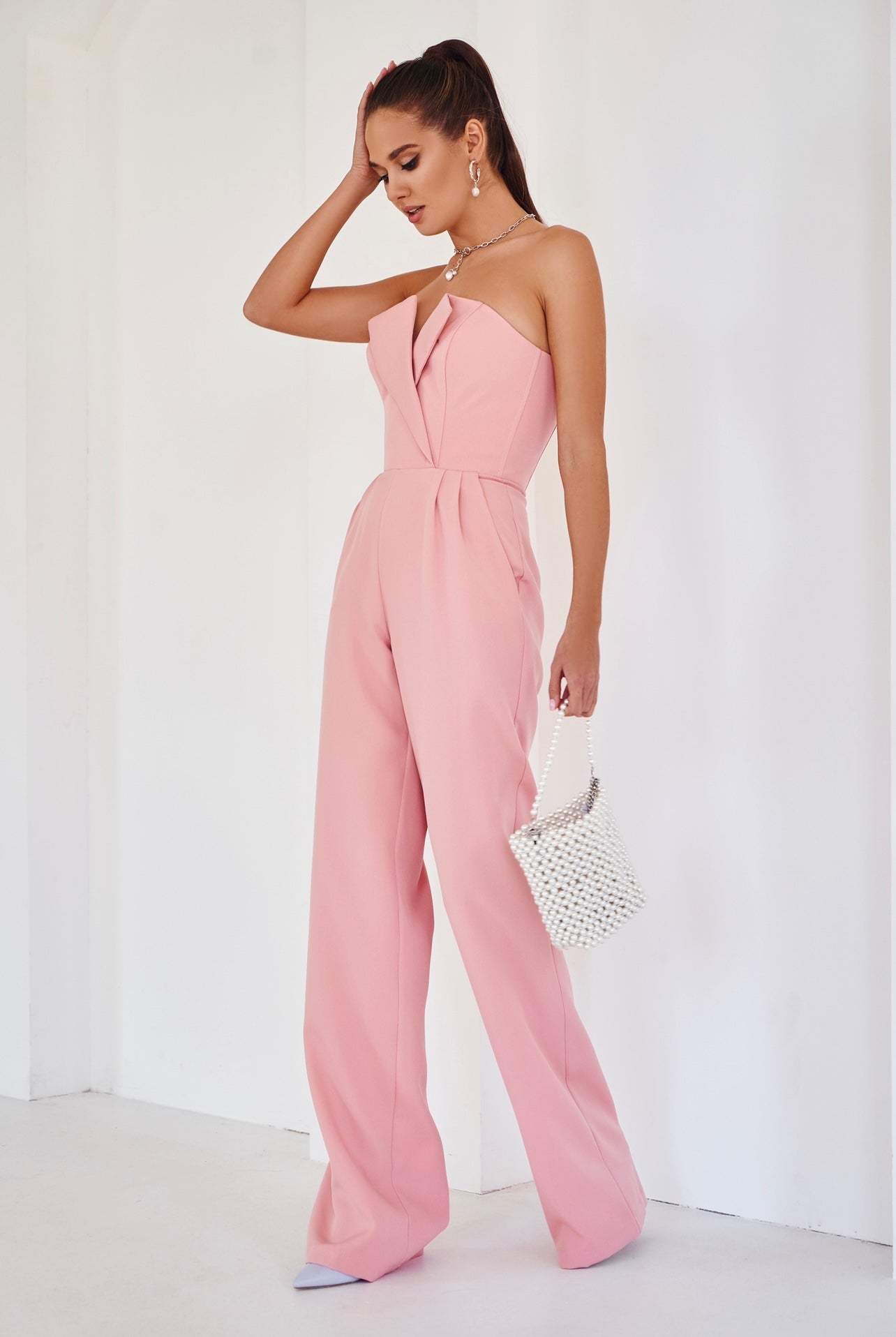 Dusty Pink Corset Jumpsuit (article 066)