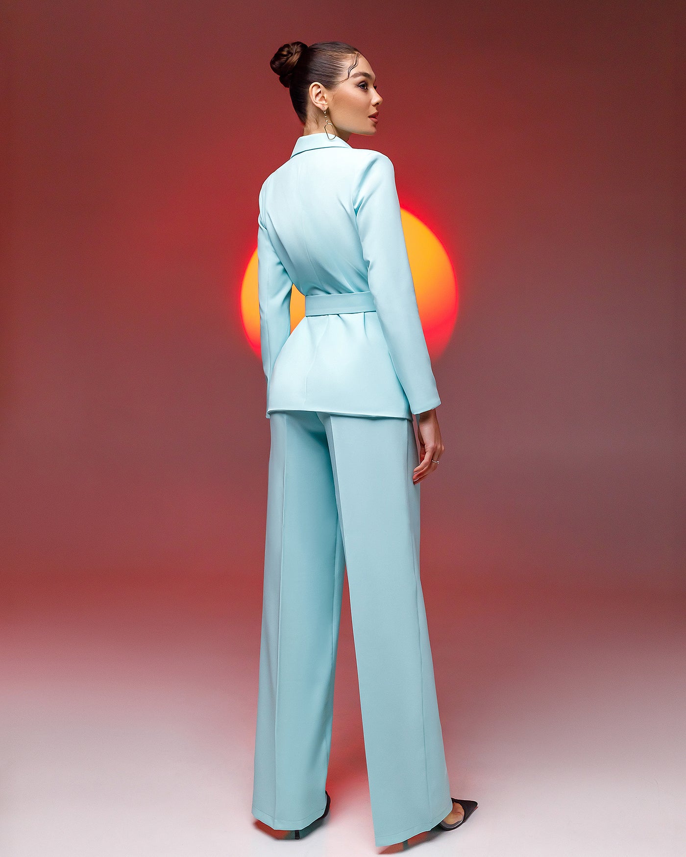 Tiffany Belted Wide-Leg Suit 2-Piece (article 030)