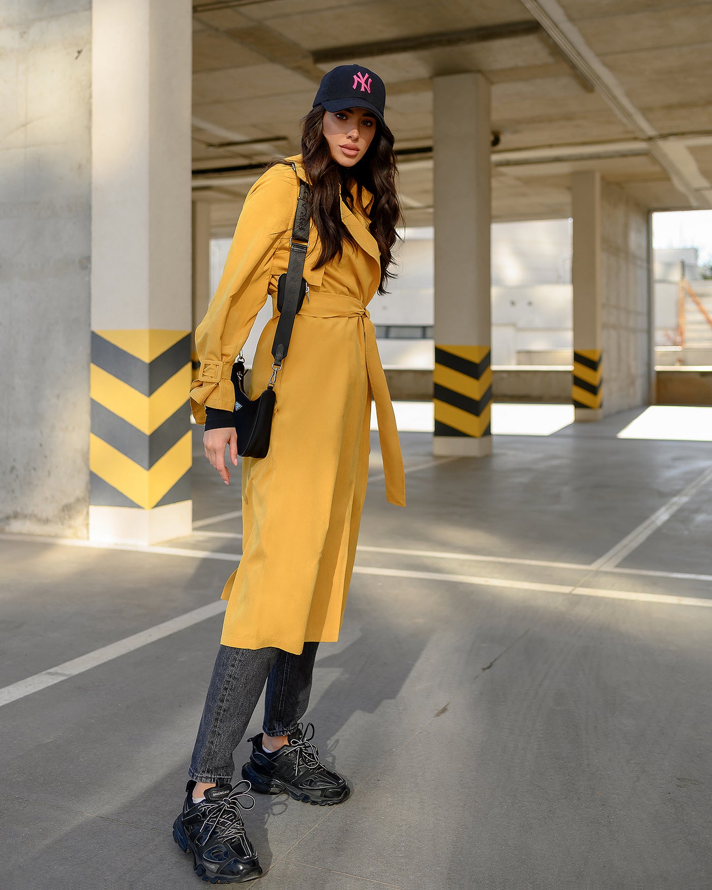 Mustard BELTED TRENCH COAT (ARTICLE 202)