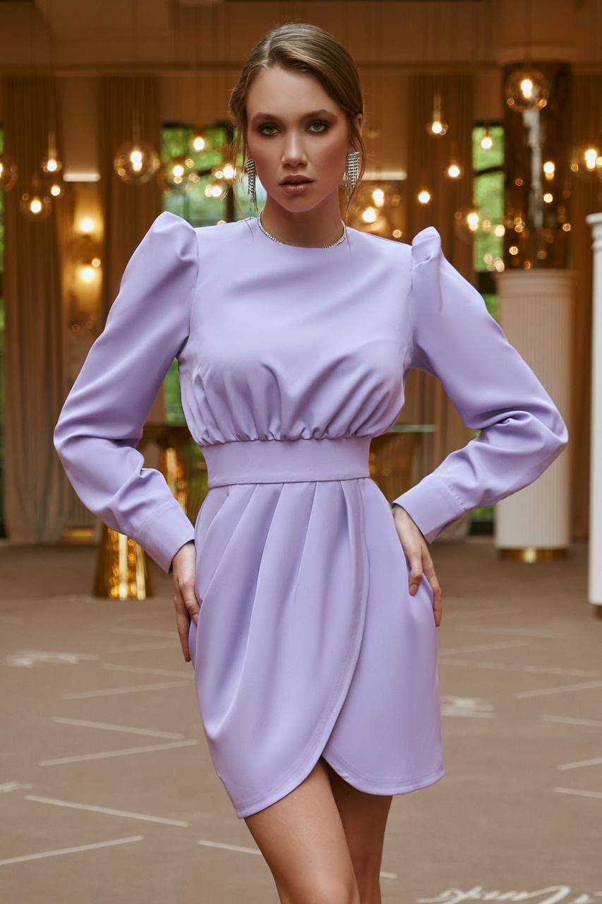 Lavender LONG SLEEVE MINI DRESS (ARTICLE 280)