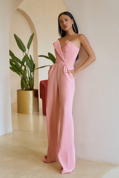 Dusty Pink Corset Jumpsuit (article 066)