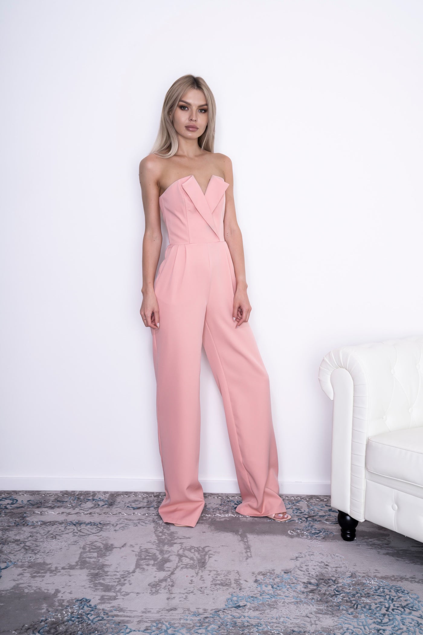 Dusty Pink Corset Jumpsuit (article 066)