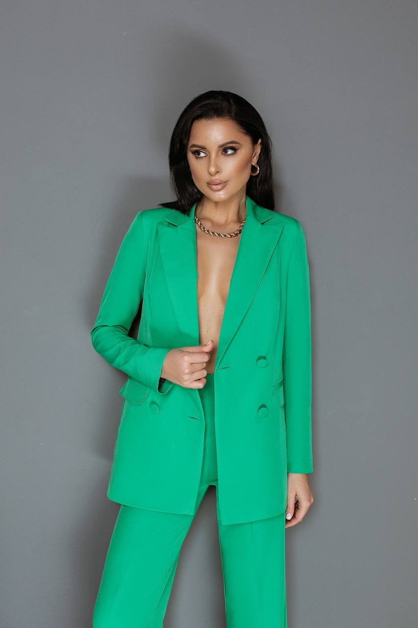 Green Belted Double Breasted Suit 2-Piece (article C273)