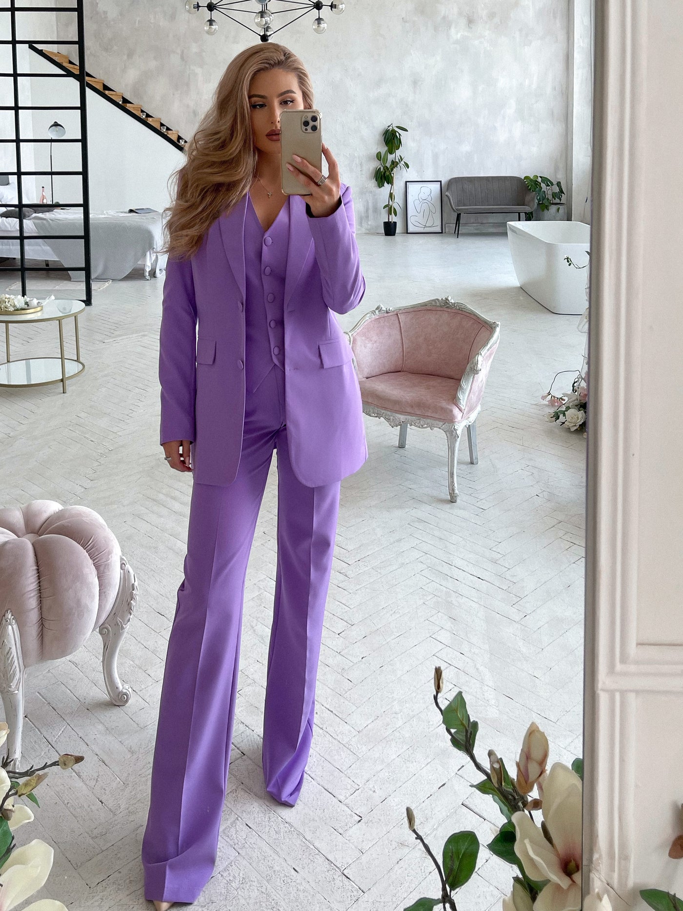 Purple REGULAR-FIT 3-PIECE SUIT (ARTICLE 402)