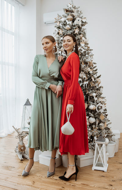 Olive MIDI LONG SLEEVE DRESS (ARTICLE C393)