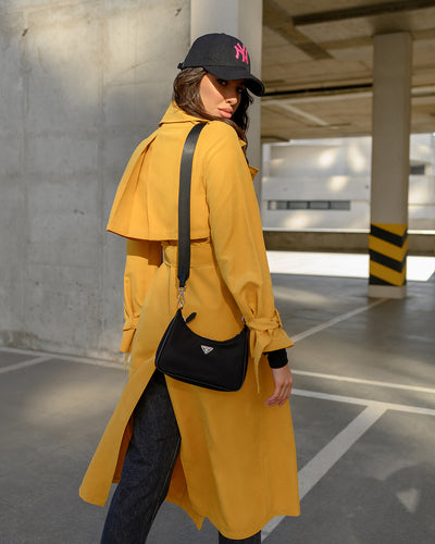 Mustard BELTED TRENCH COAT (ARTICLE 202)