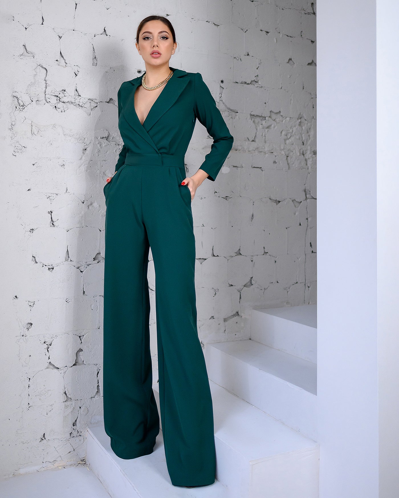 Emerald Bridal Jumpsuit (article 238)