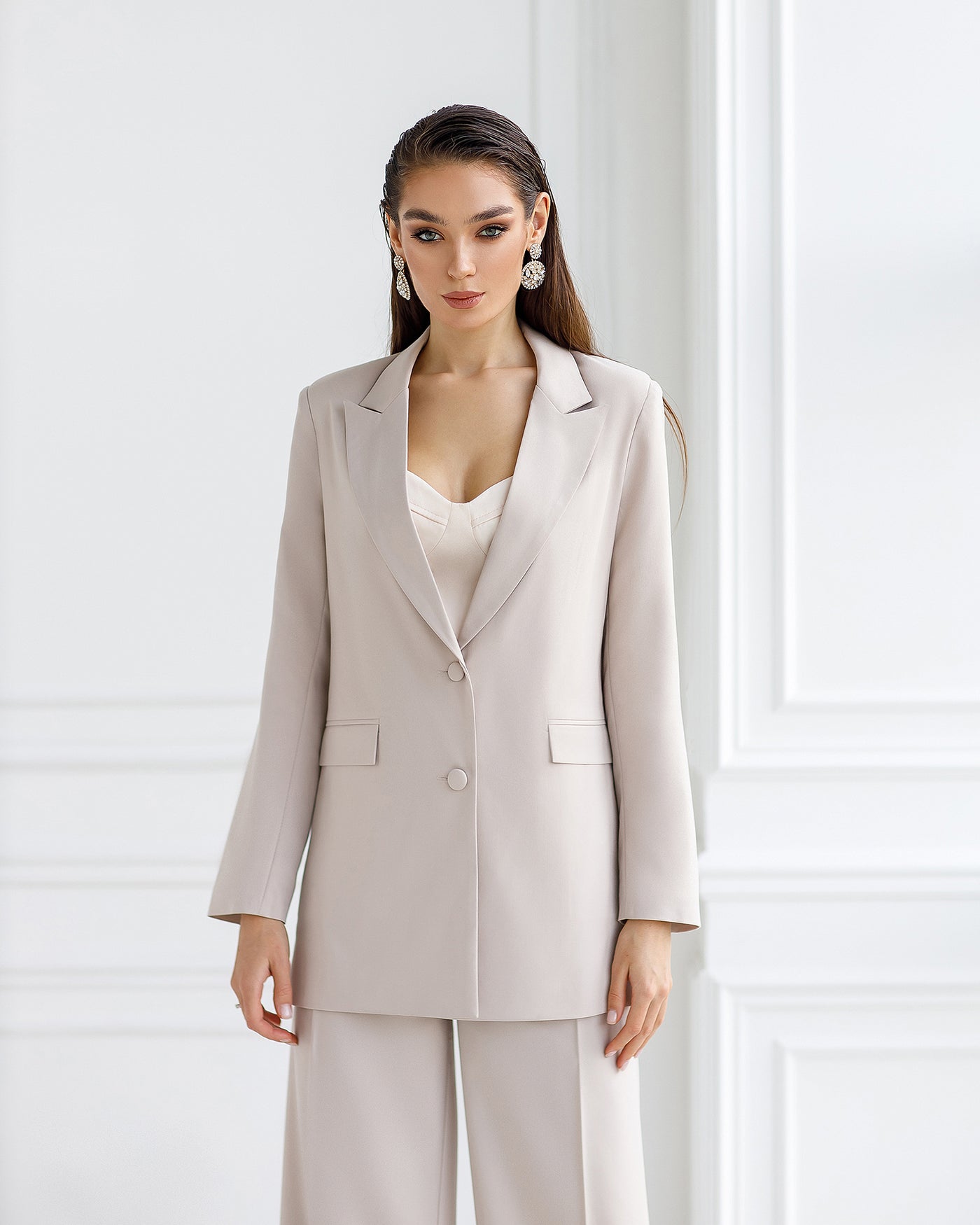 Beige OVERSIZED 2-PIECE SUIT (ARTICLE 410)