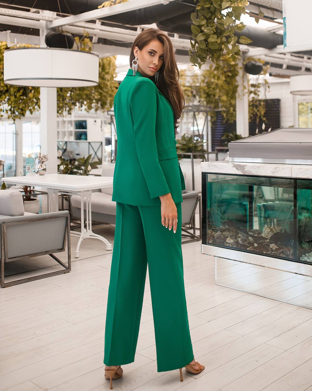 Green DOUBLE BREASTED SUIT 3-PIECE (ARTICLE 300)