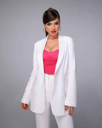 White Shawl Lapel Suit 2-Piece (article 314)