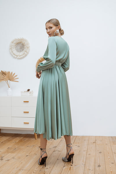 Olive MIDI LONG SLEEVE DRESS (ARTICLE C393)