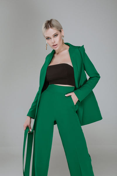 Green Belted Double Breasted Suit 2-Piece (article C273)