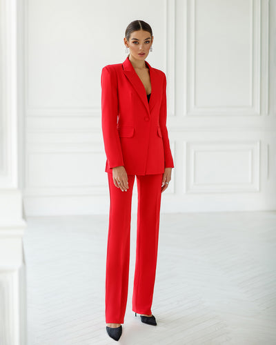 Red SINGLE-BREASTED SUIT 2-PIECE (ARTICLE 354)