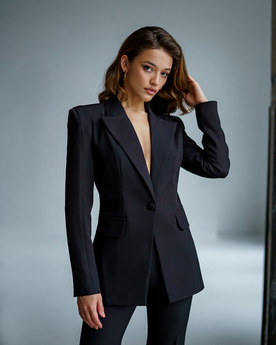 Black SINGLE-BREASTED SUIT 2-PIECE (ARTICLE 354)