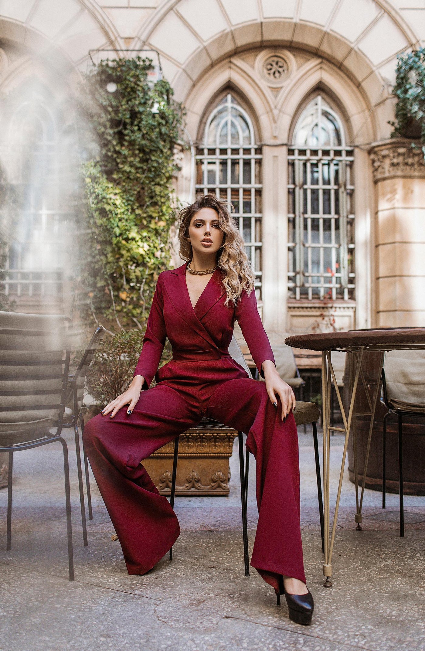 Bordeaux Bridal Jumpsuit (article 238)