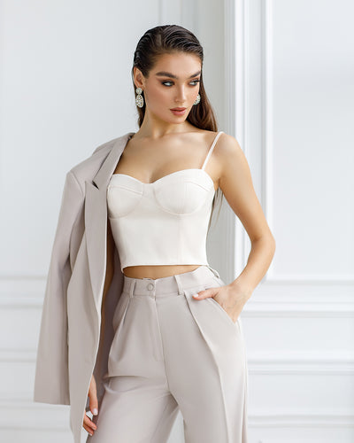 Beige OVERSIZED 2-PIECE SUIT (ARTICLE 410)