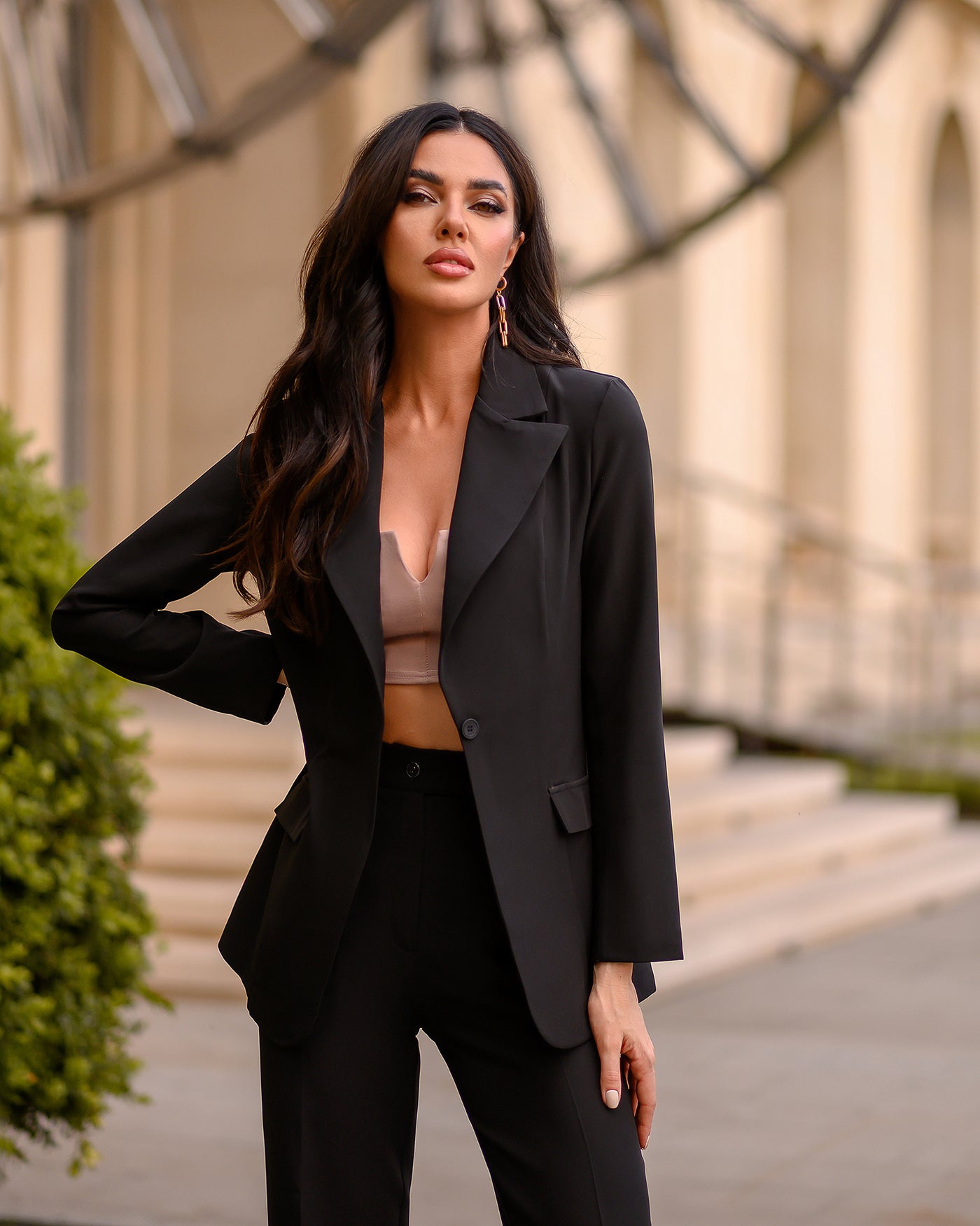 Black SINGLE-BREASTED SUIT 2-PIECE (article 400)