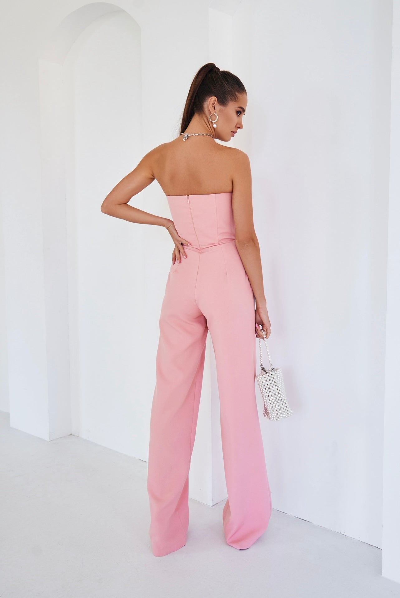 Dusty Pink Corset Jumpsuit (article 066)