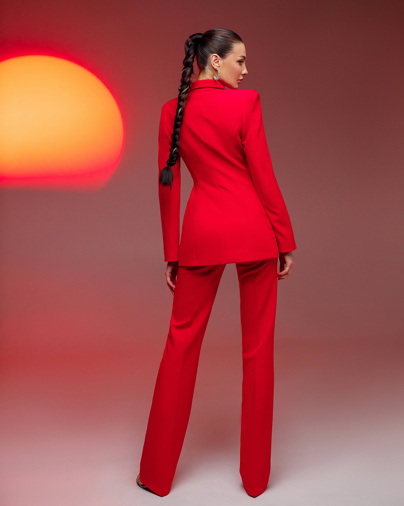 Red SINGLE-BREASTED SUIT 2-PIECE (ARTICLE 354)