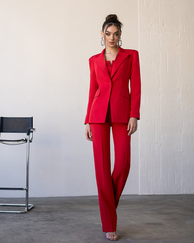 Red SINGLE-BREASTED SUIT 2-PIECE (ARTICLE 354)