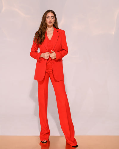 Red Regular-Fit 3-Piece Suit (article 402)