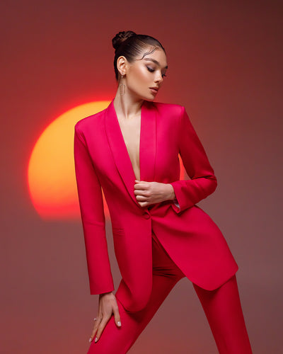 Crimson Shawl Lapel Suit 2-Piece (article 314)