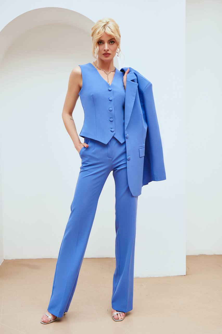 Blue REGULAR-FIT 3-PIECE SUIT (ARTICLE 402)