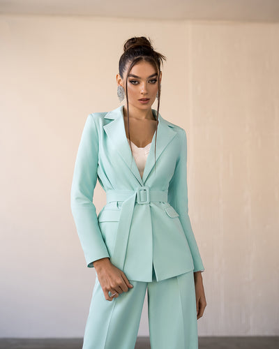 Tiffany Belted Wide-Leg Suit 2-Piece (article 030)