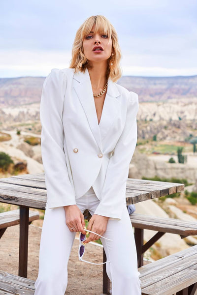 White Double Breasted Suit 2-Piece (article 282)