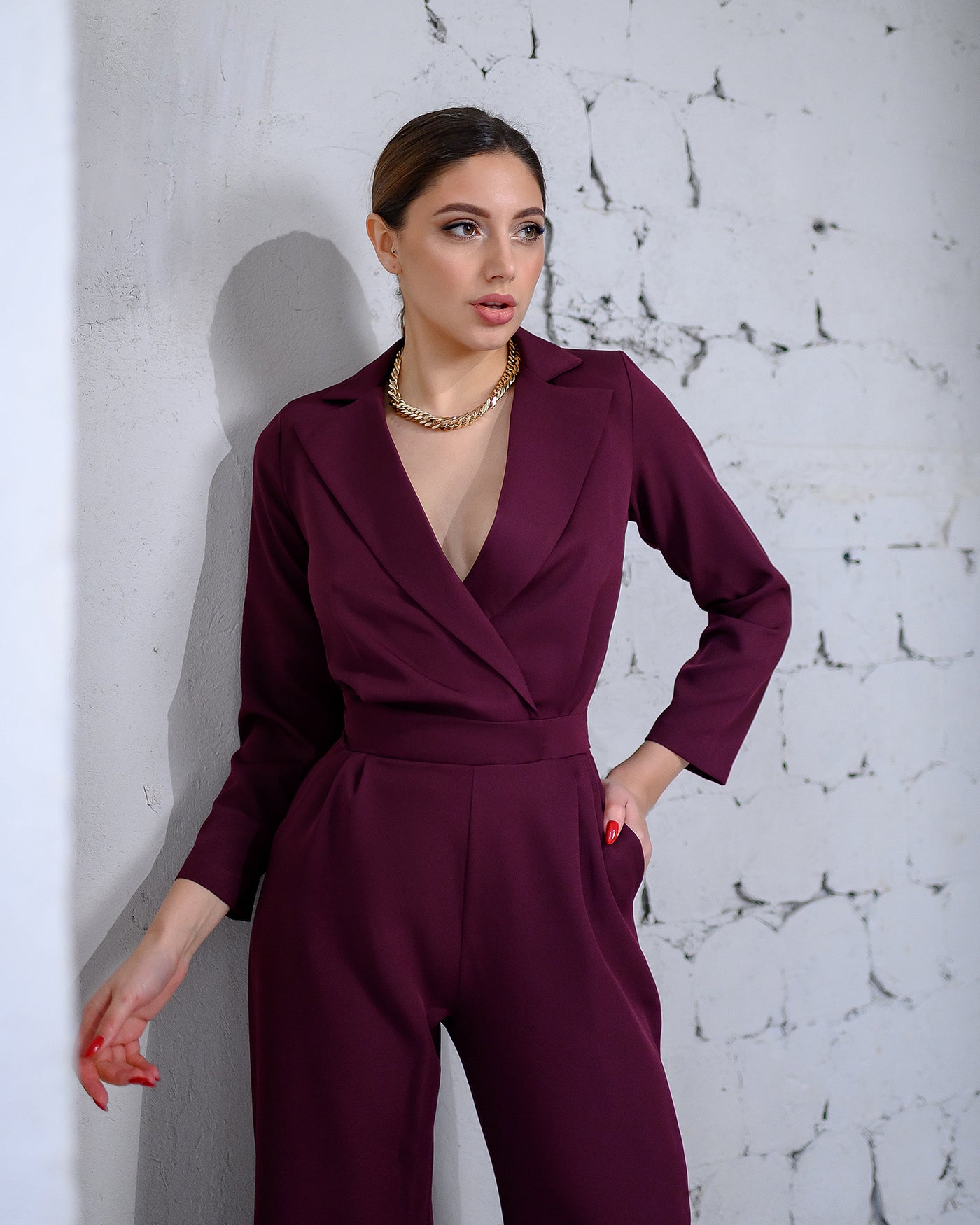 Bordeaux Bridal Jumpsuit (article 238)