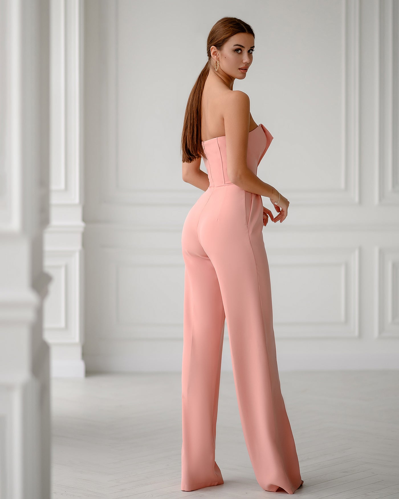 Dusty Pink Corset Jumpsuit (article 066)