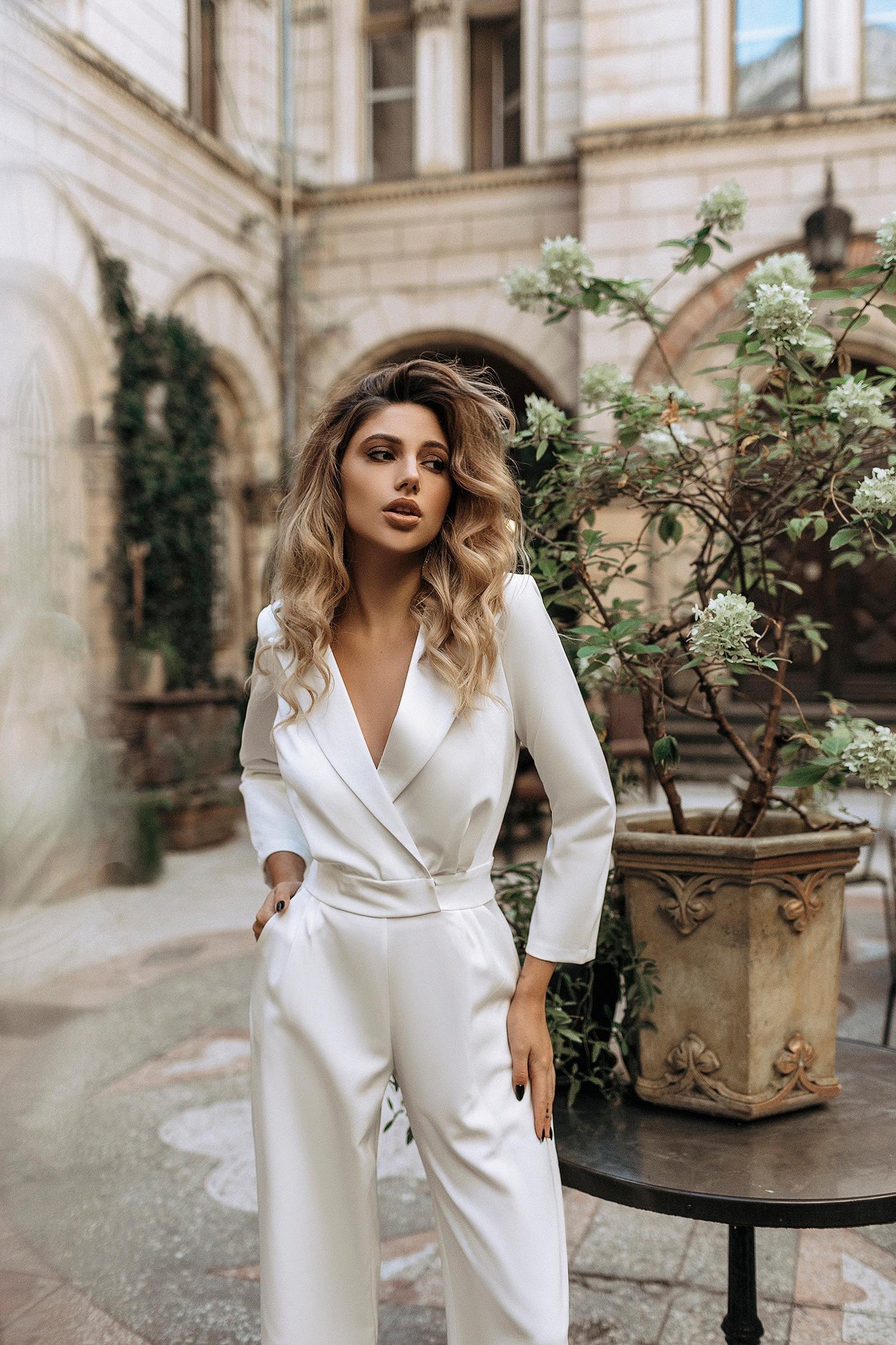 White Bridal Jumpsuit (article 238)