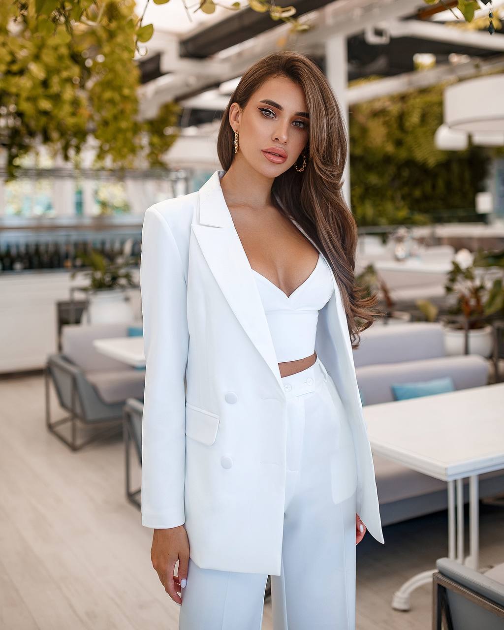 White Double Breasted Suit 3-Piece (article 300)