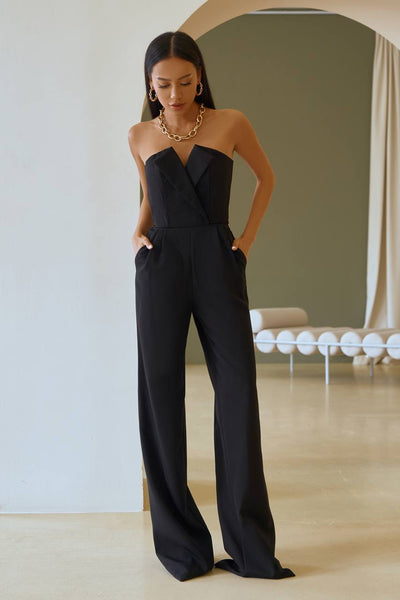 Black CORSET JUMPSUIT (ARTICLE 066)