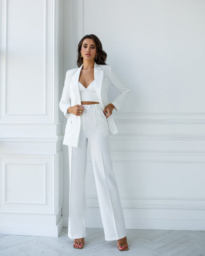 White Double Breasted Suit 3-Piece (article 300)