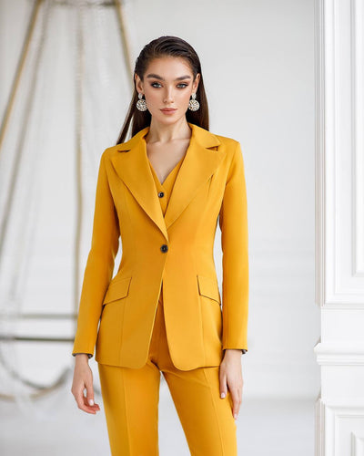 Mustard Office Slim-Fit 3-Piece Suit (article 033)