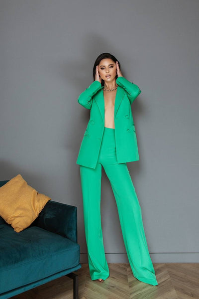 Green Belted Double Breasted Suit 2-Piece (article C273)