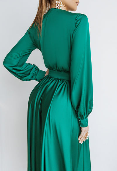 Emerald MIDI LONG SLEEVE DRESS (ARTICLE C393)